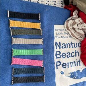 Braided Nylon Apple Watch Bands - Multi Color Set of 8 size 4
